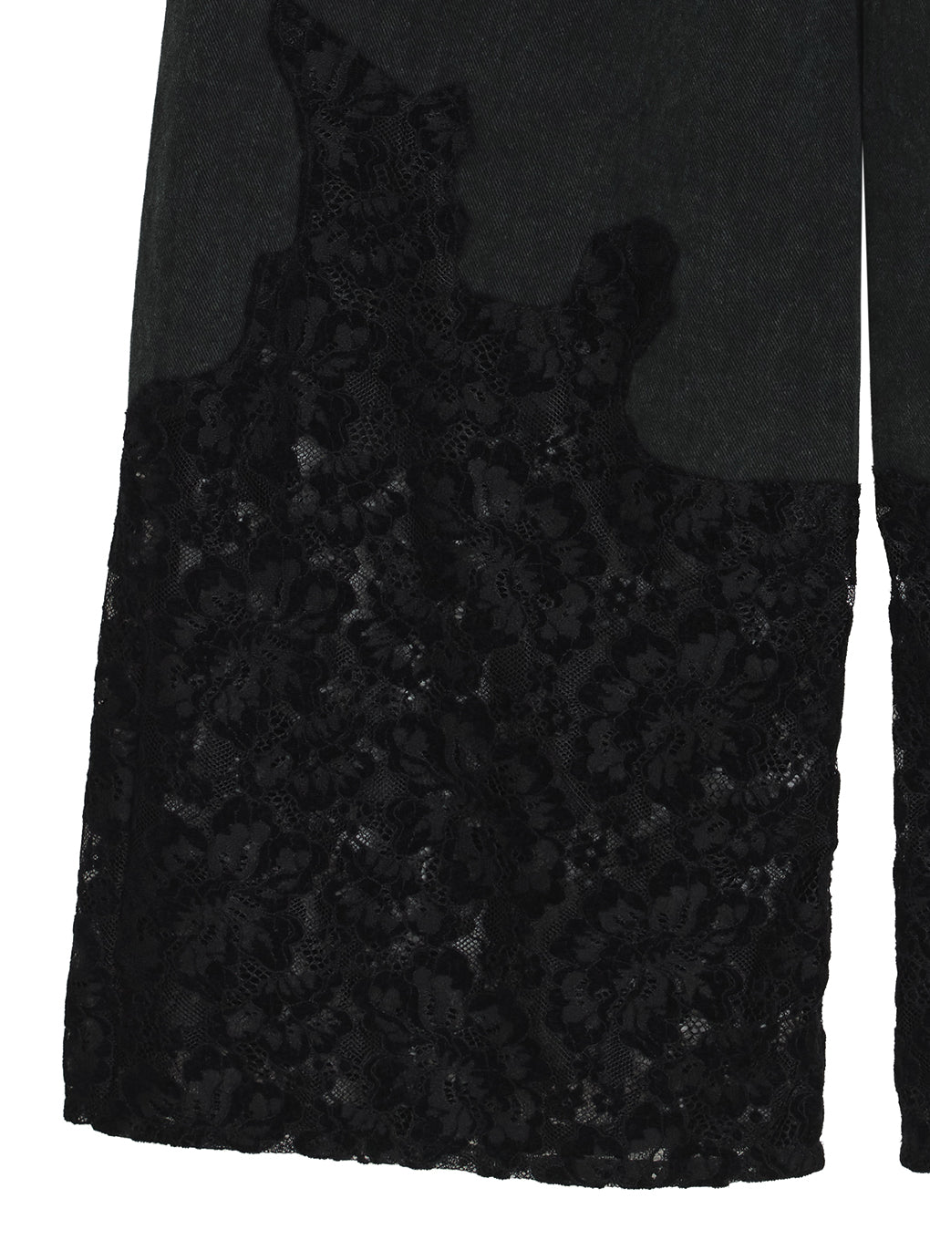 LACE DOCKING FADE DENIM PANTS