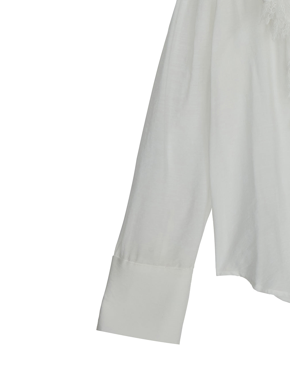 UND LACE DRAPE FRILL BLOUSE