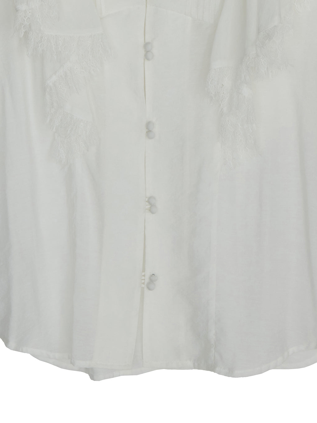 UND LACE DRAPE FRILL BLOUSE