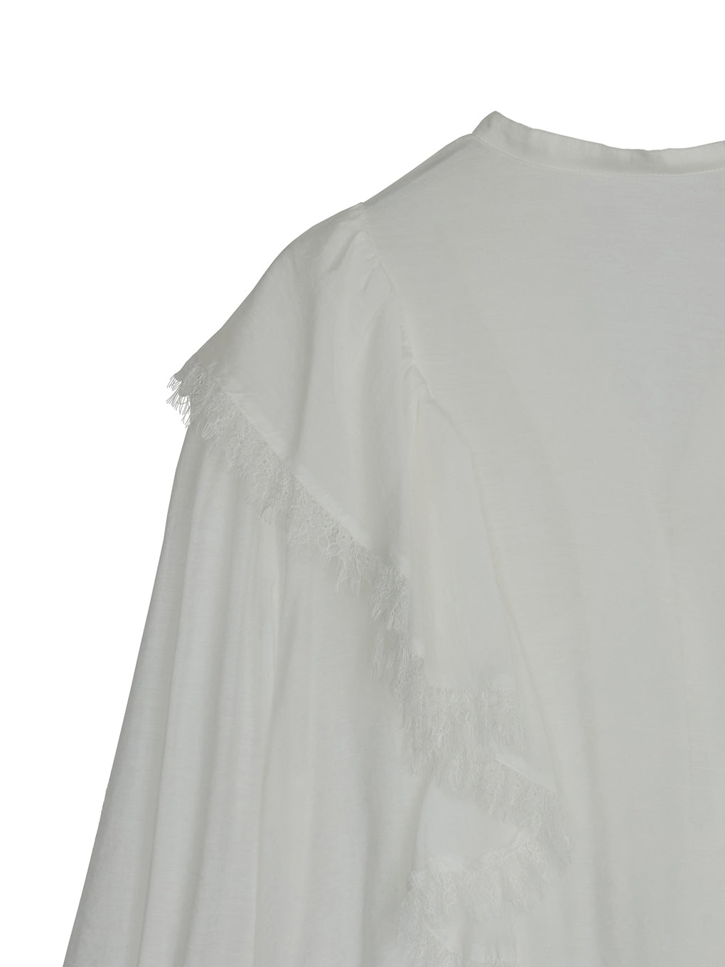 UND LACE DRAPE FRILL BLOUSE