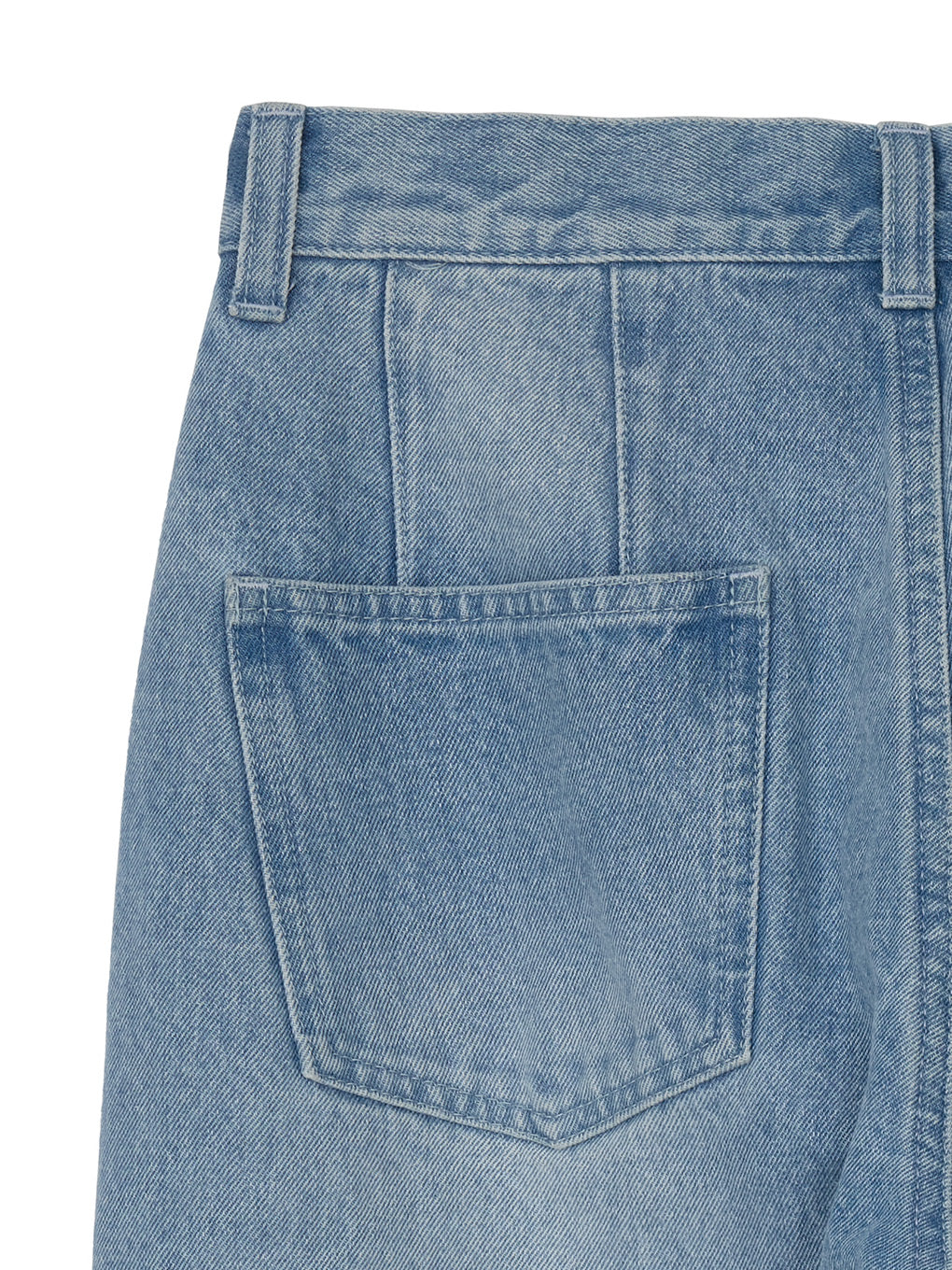UND WIDE TUCK LACE DENIM PANTS