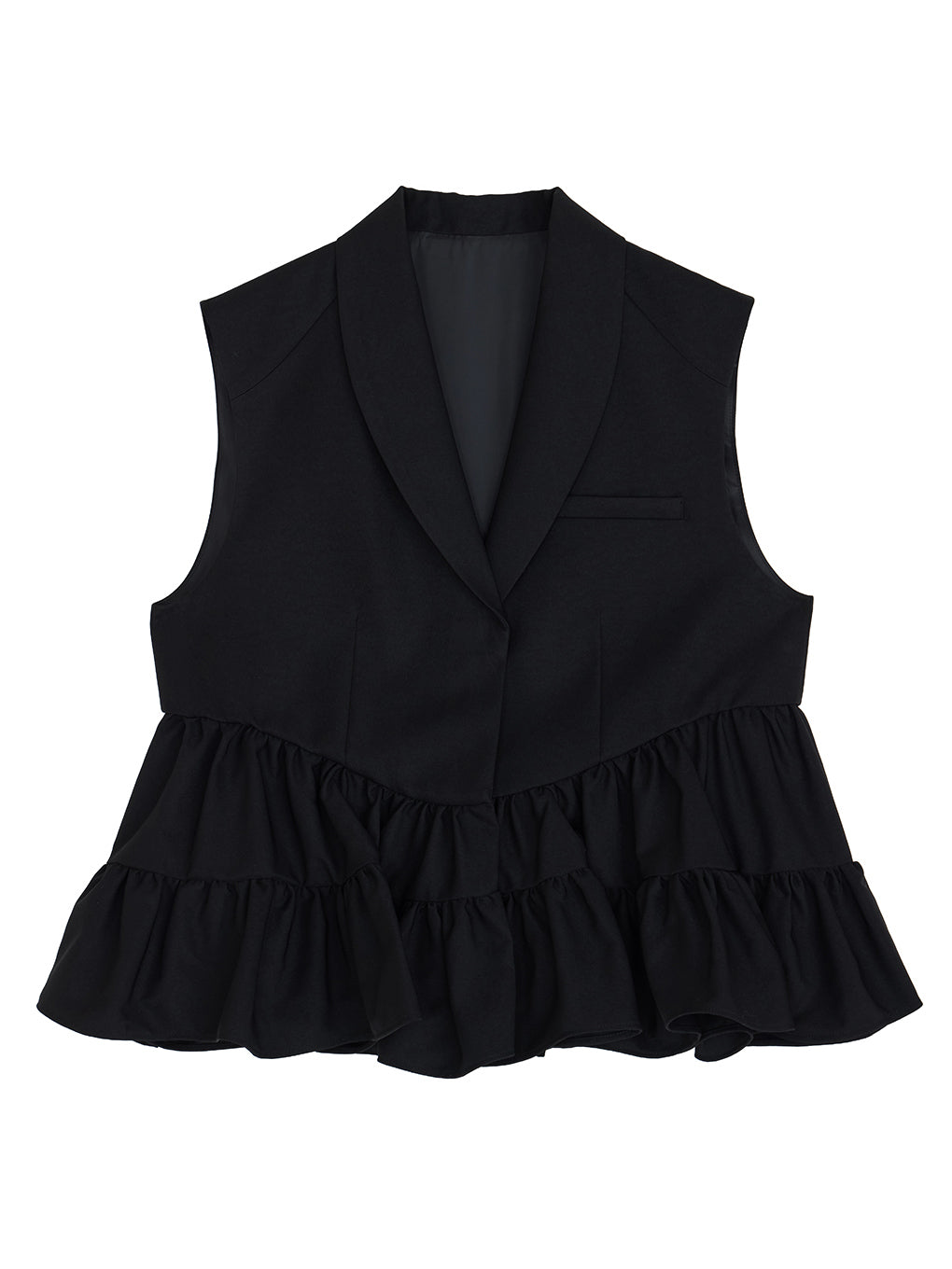 UND CURVE LINE FRILL VEST