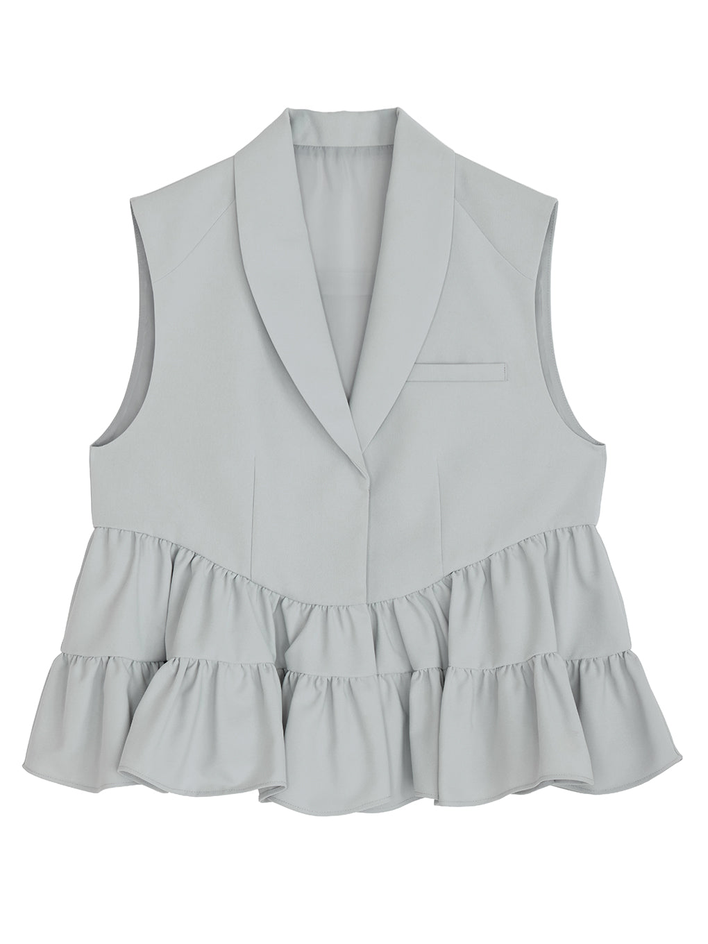 UND CURVE LINE FRILL VEST