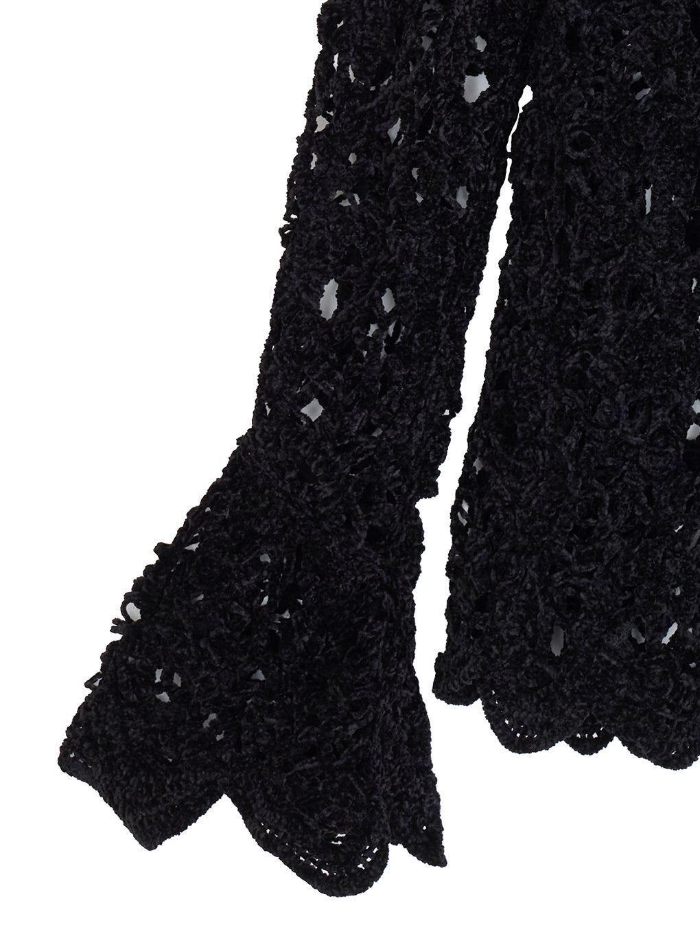 UND VELOUR LACE PEPLUM KNIT TOP