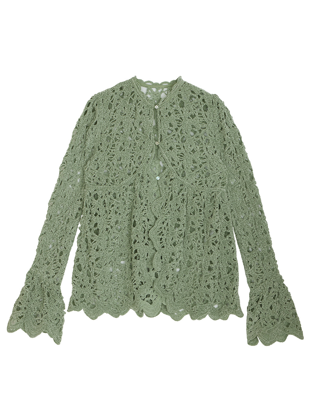 UND VELOUR LACE PEPLUM KNIT TOP