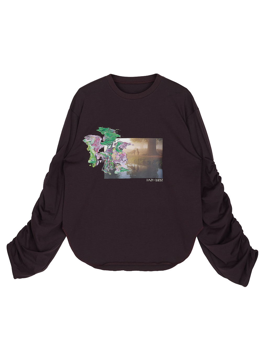 UND OIL PAINTING GATHER TOP