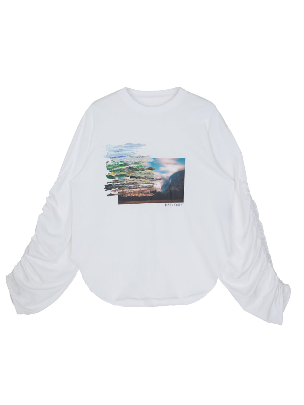 UND OIL PAINTING GATHER TOP