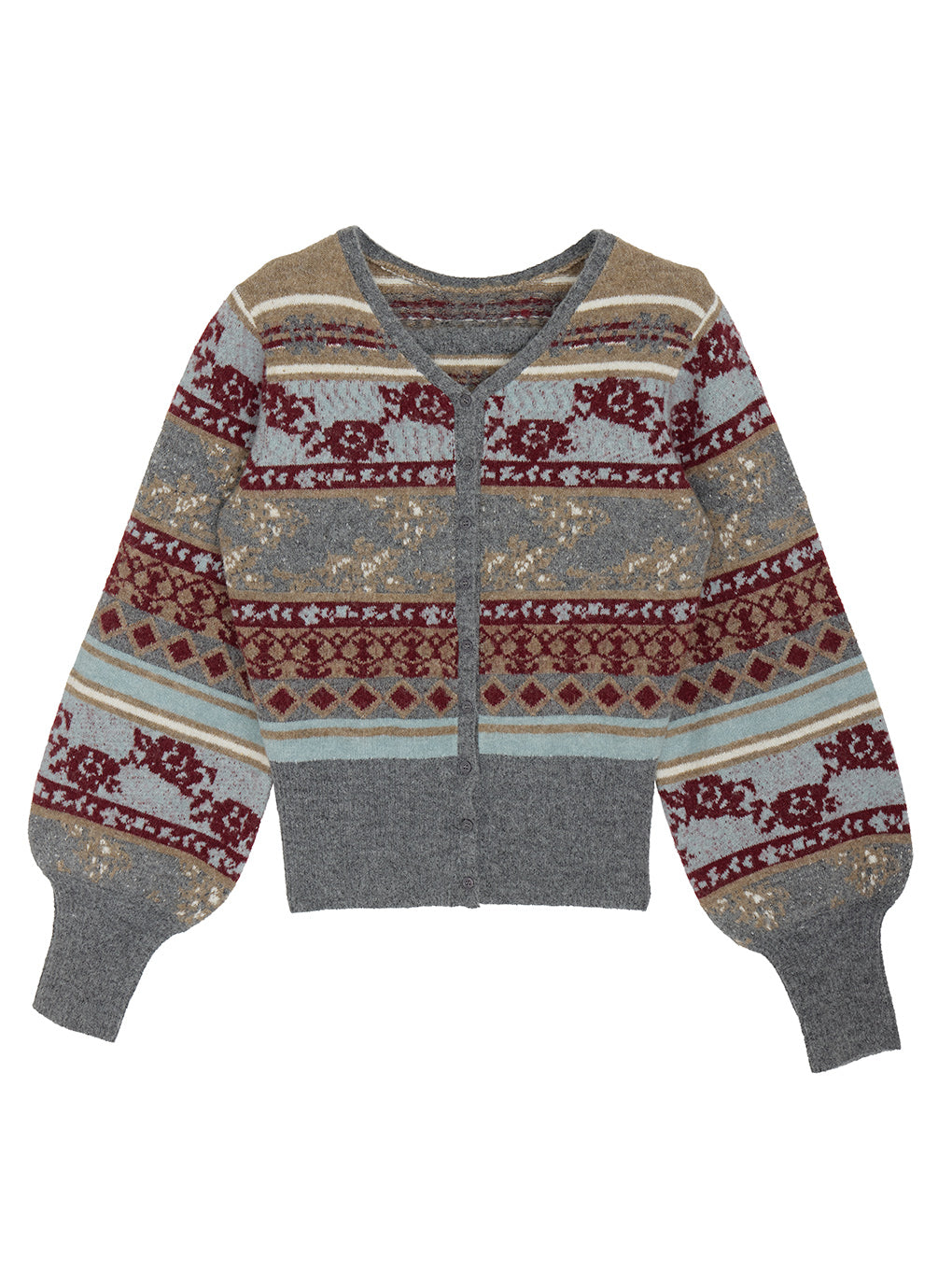 UND JACQUARD FAIR ISLE BUISTIER SET KNIT