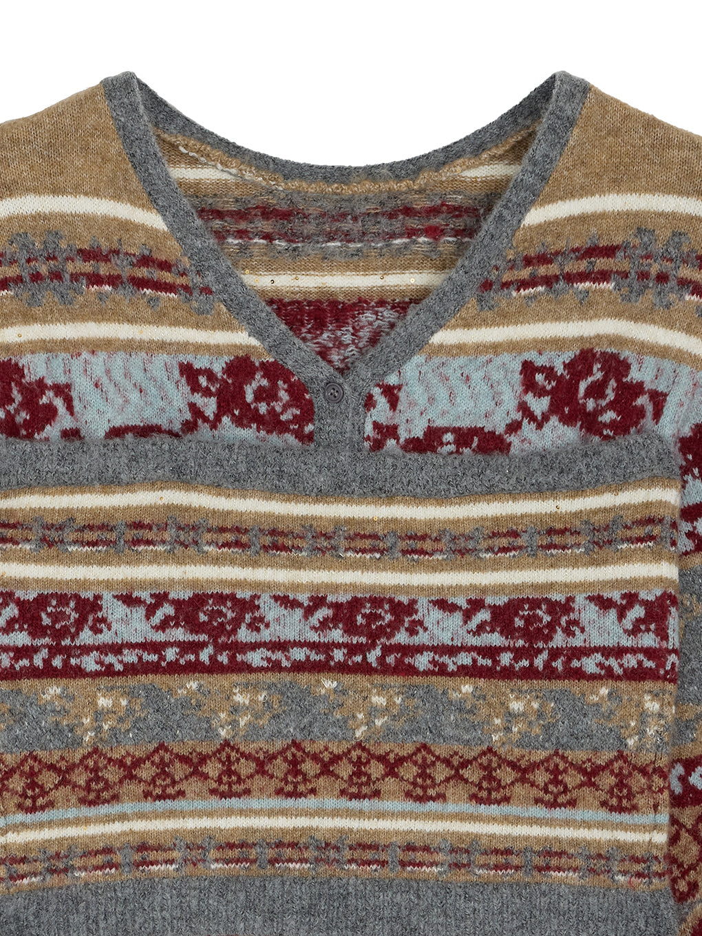 UND JACQUARD FAIR ISLE BUISTIER SET KNIT