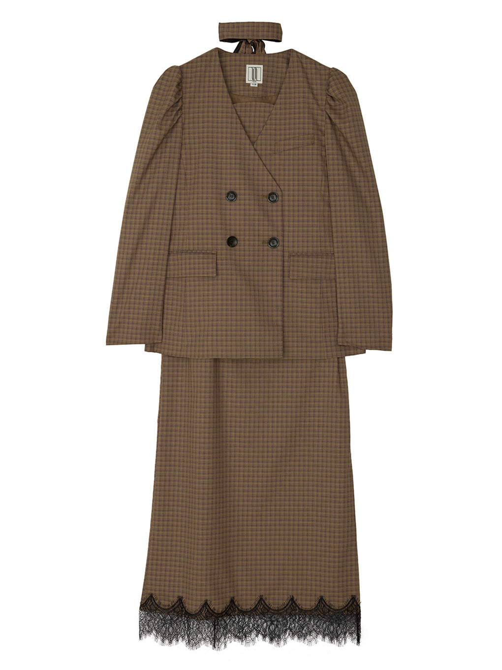 UND JACKET SET CHECK DRESS