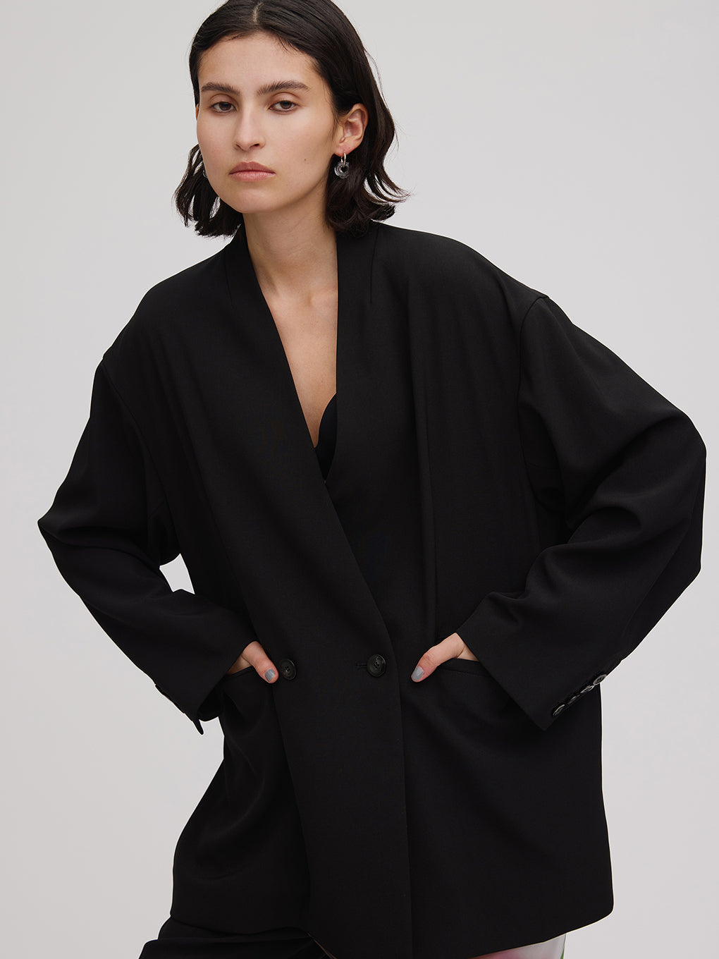 SMOKE FLOWER SCARF JACKET