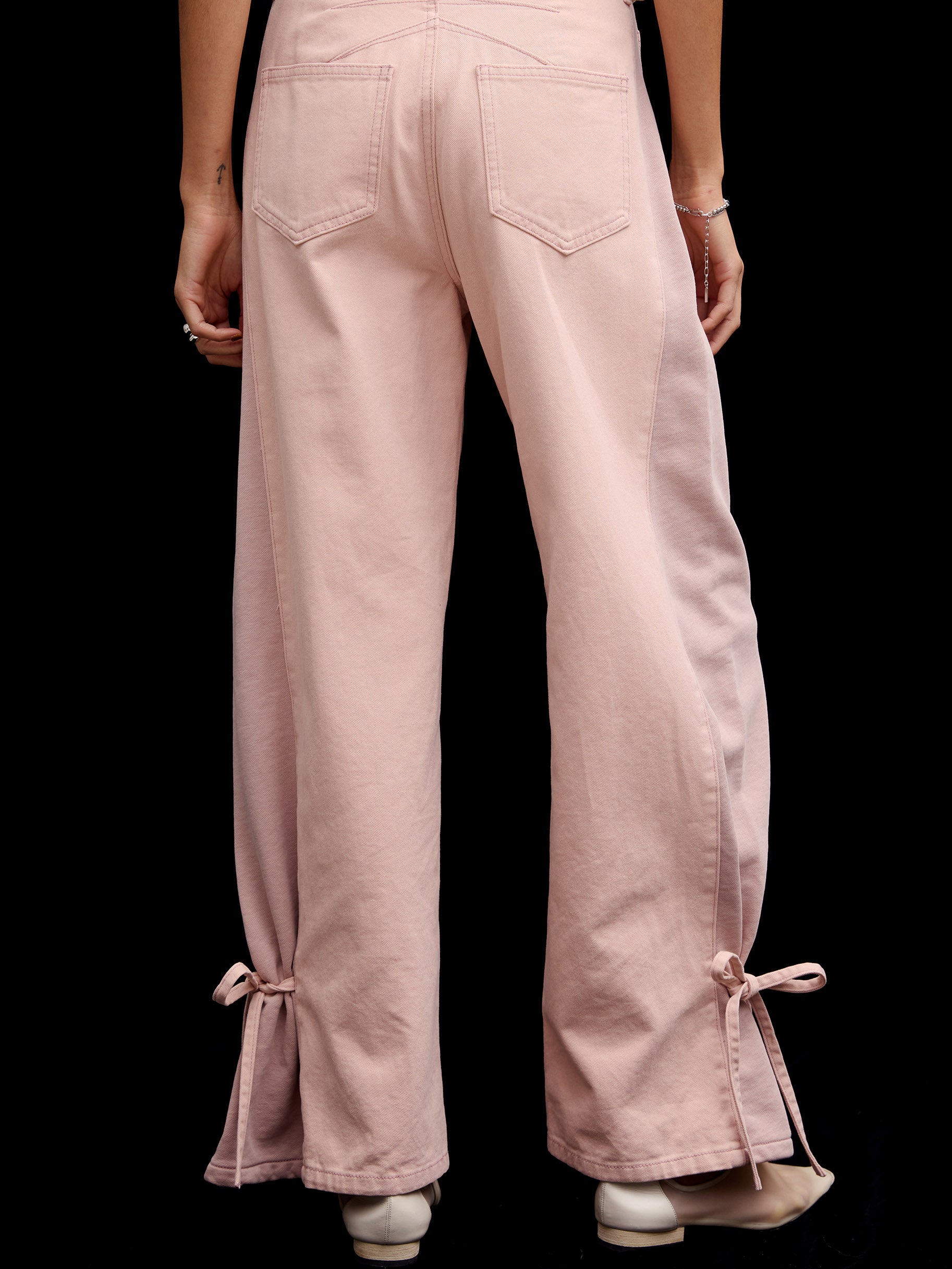 SIDE SWITCH 2WAY RIBBON DENIM PANTS