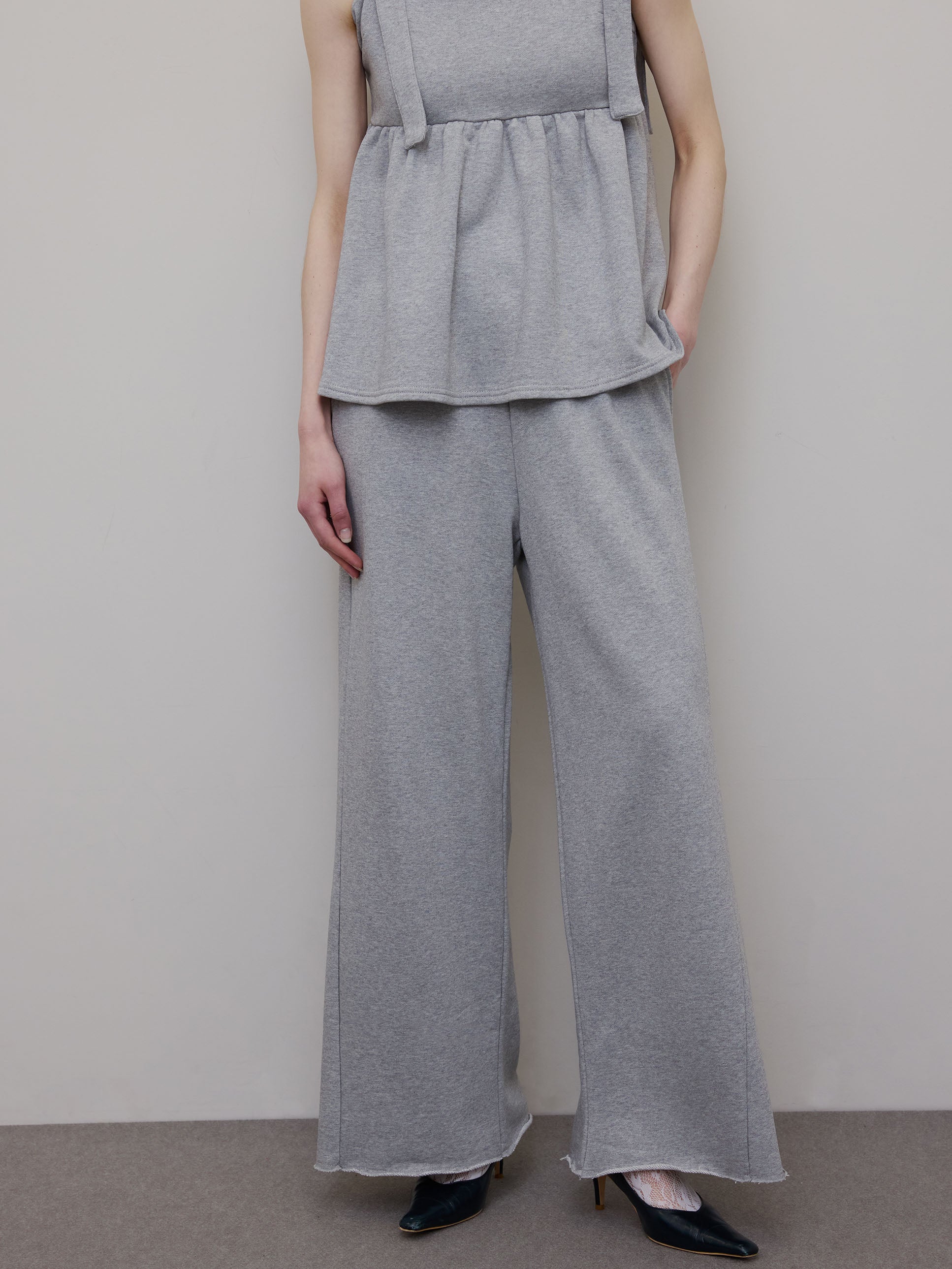 SWEAT PEPLUM SET ROMPERS