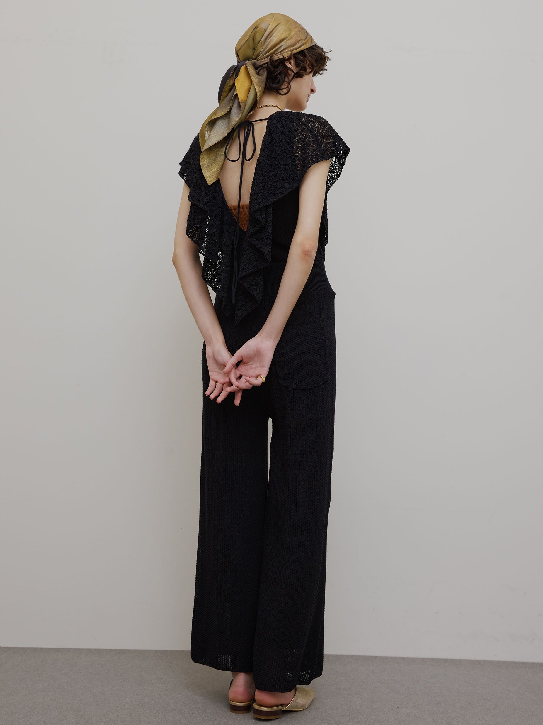 MEDI RUFFLE KNIT ROMPERS