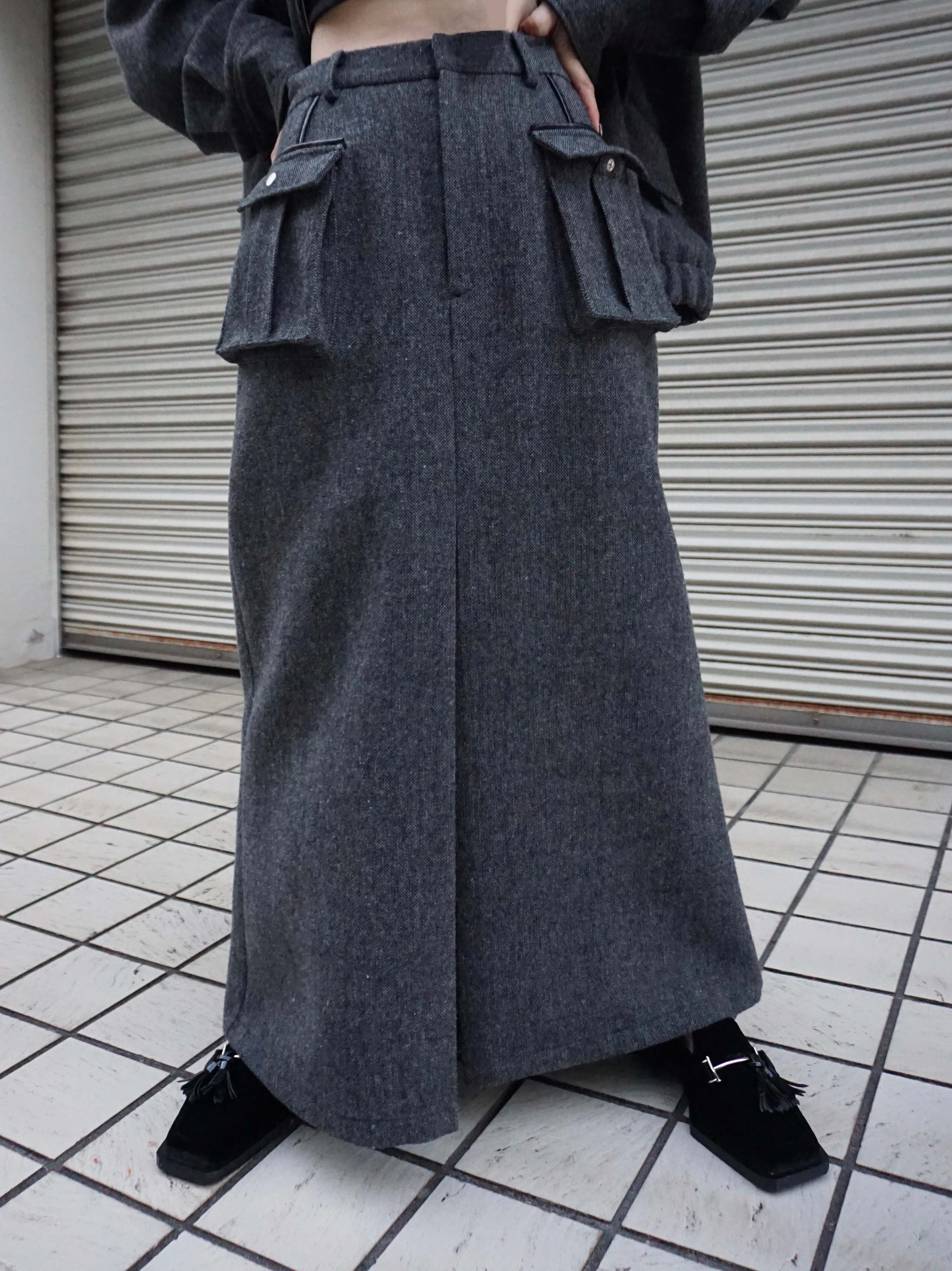 UND TWEED WORK DETAIL SKIRT
