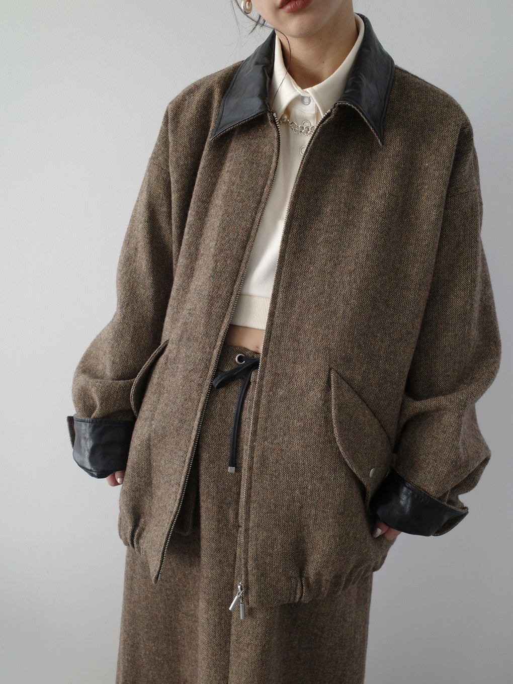 UND TWEED WORK DETAIL BLOUSON