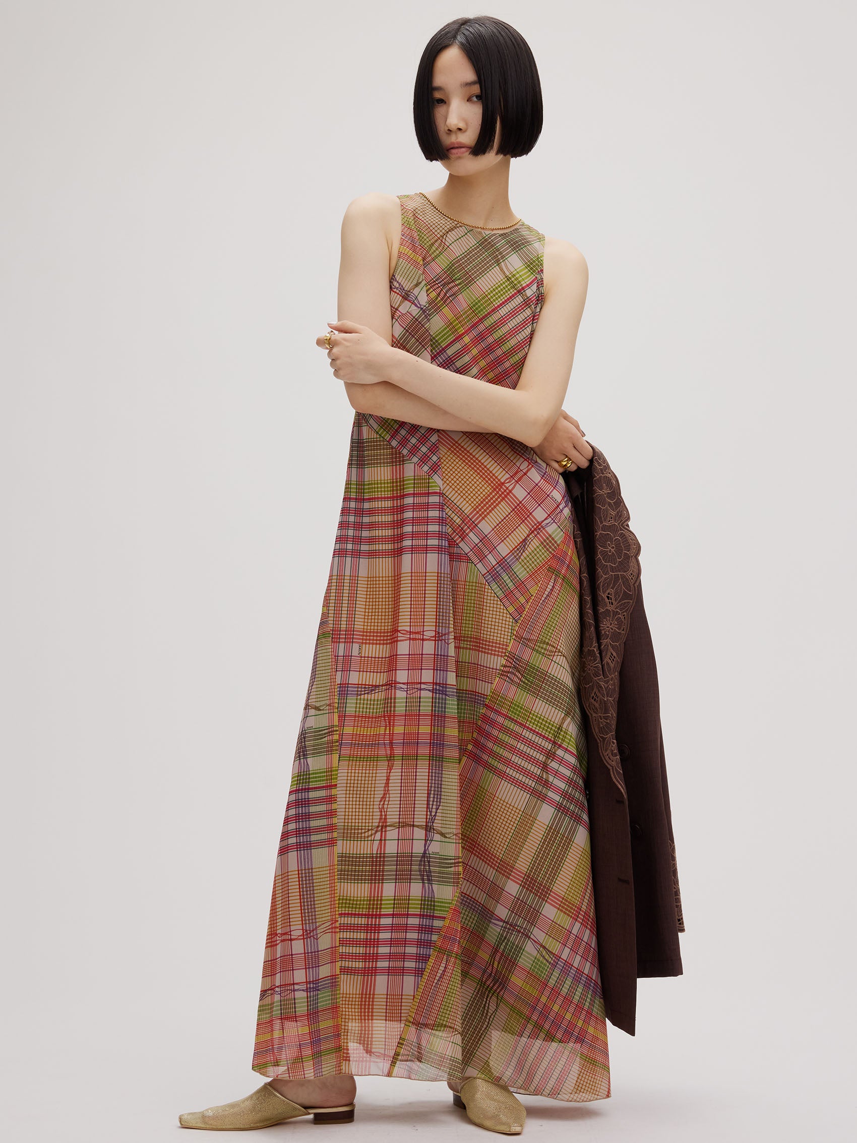 MEDI STRAIN CHECK DRESS