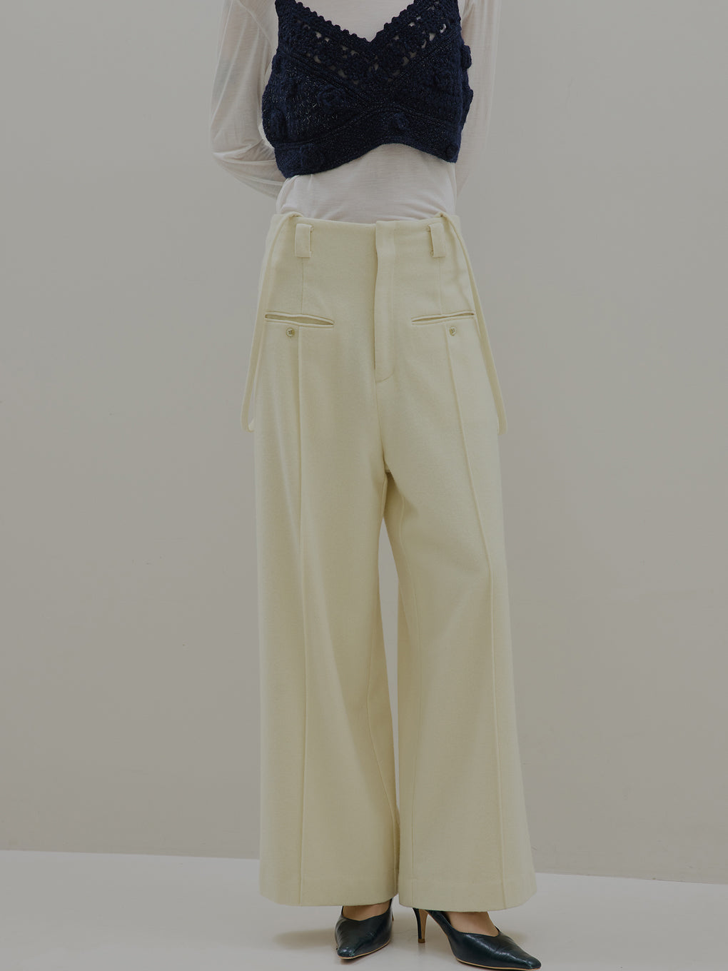 2WAY WOOL SUSPENDERS PANTS