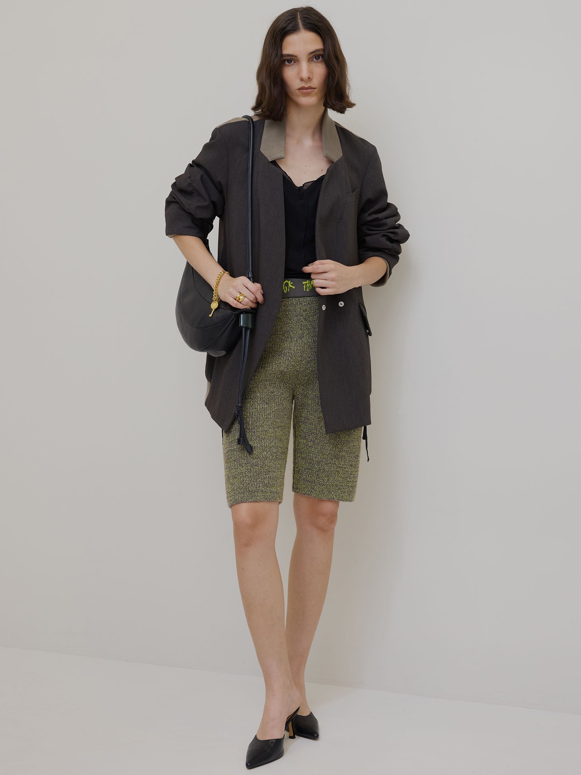 MILITARY DOCKING COLLARLESS JACKET
