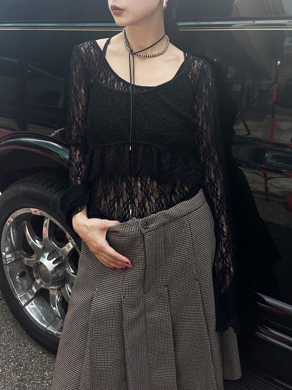 JENNY BOX PLEATED HALF SKIRT