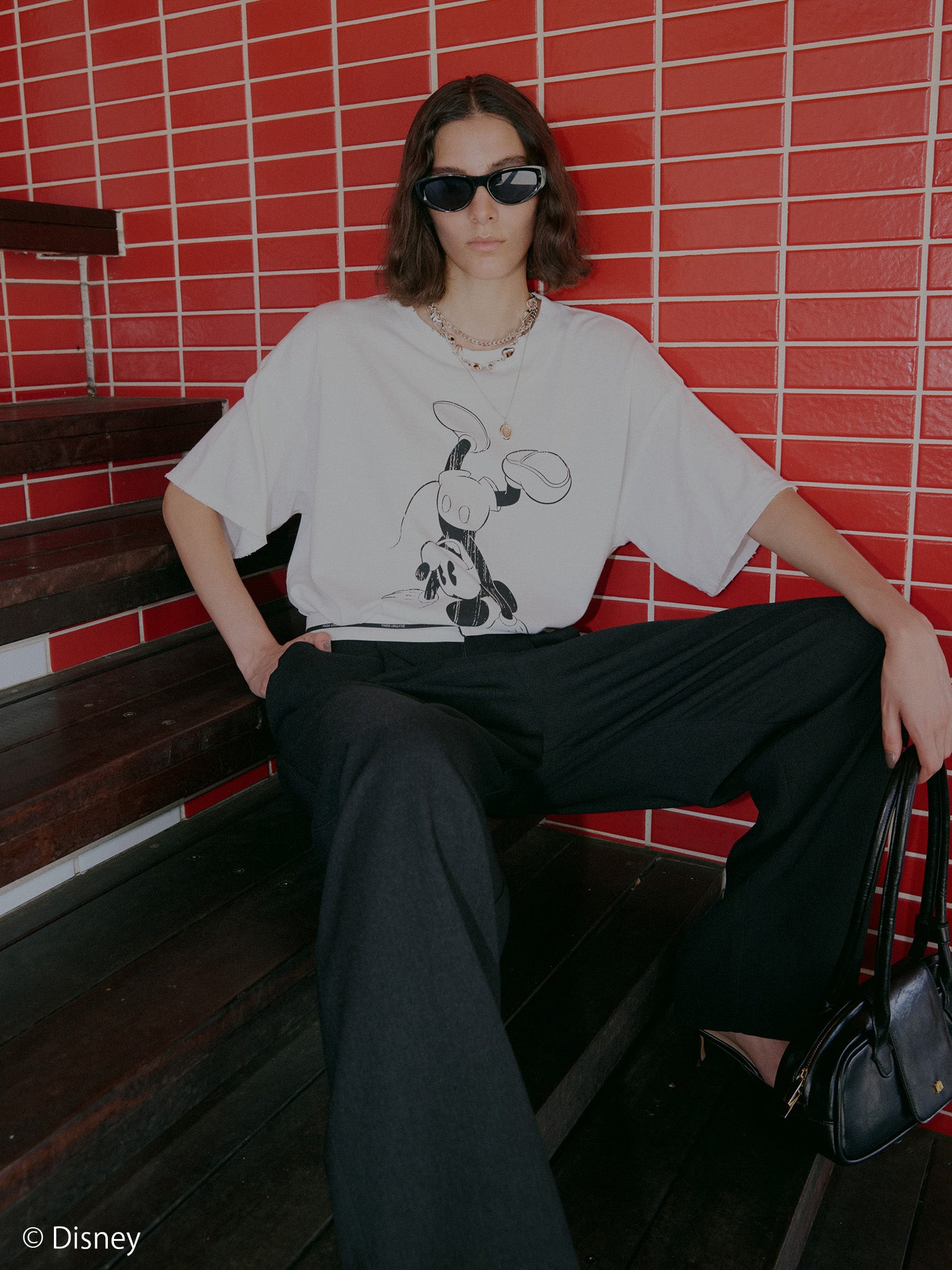 MICKEY AND MINNIE DESIGN BIG TEE