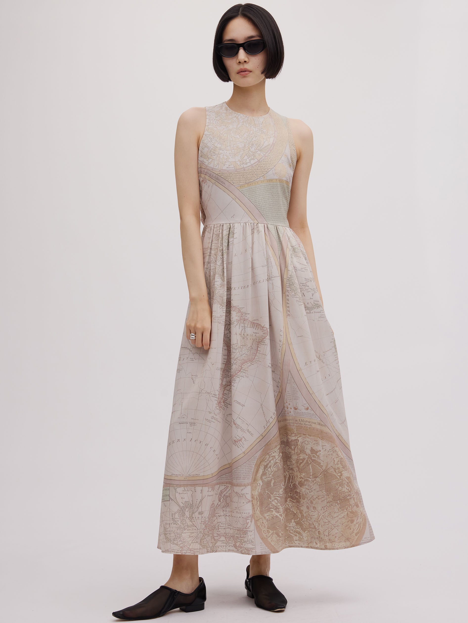 CARTOGRAPHIC PATTERN DRESS