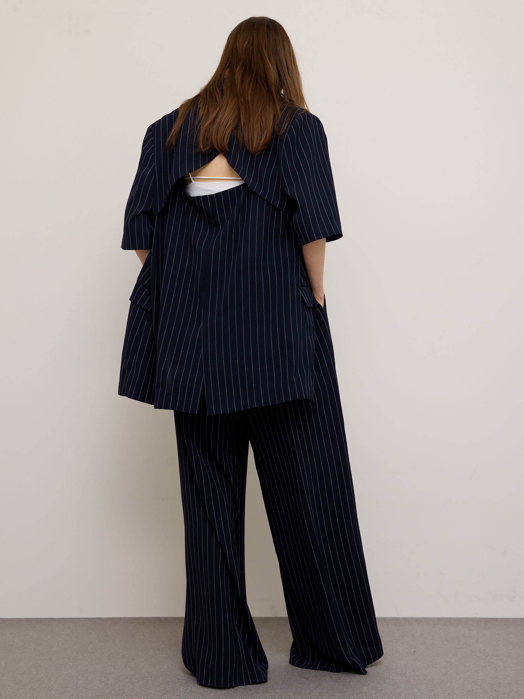TURN BACK WAIST WIDE PANTS