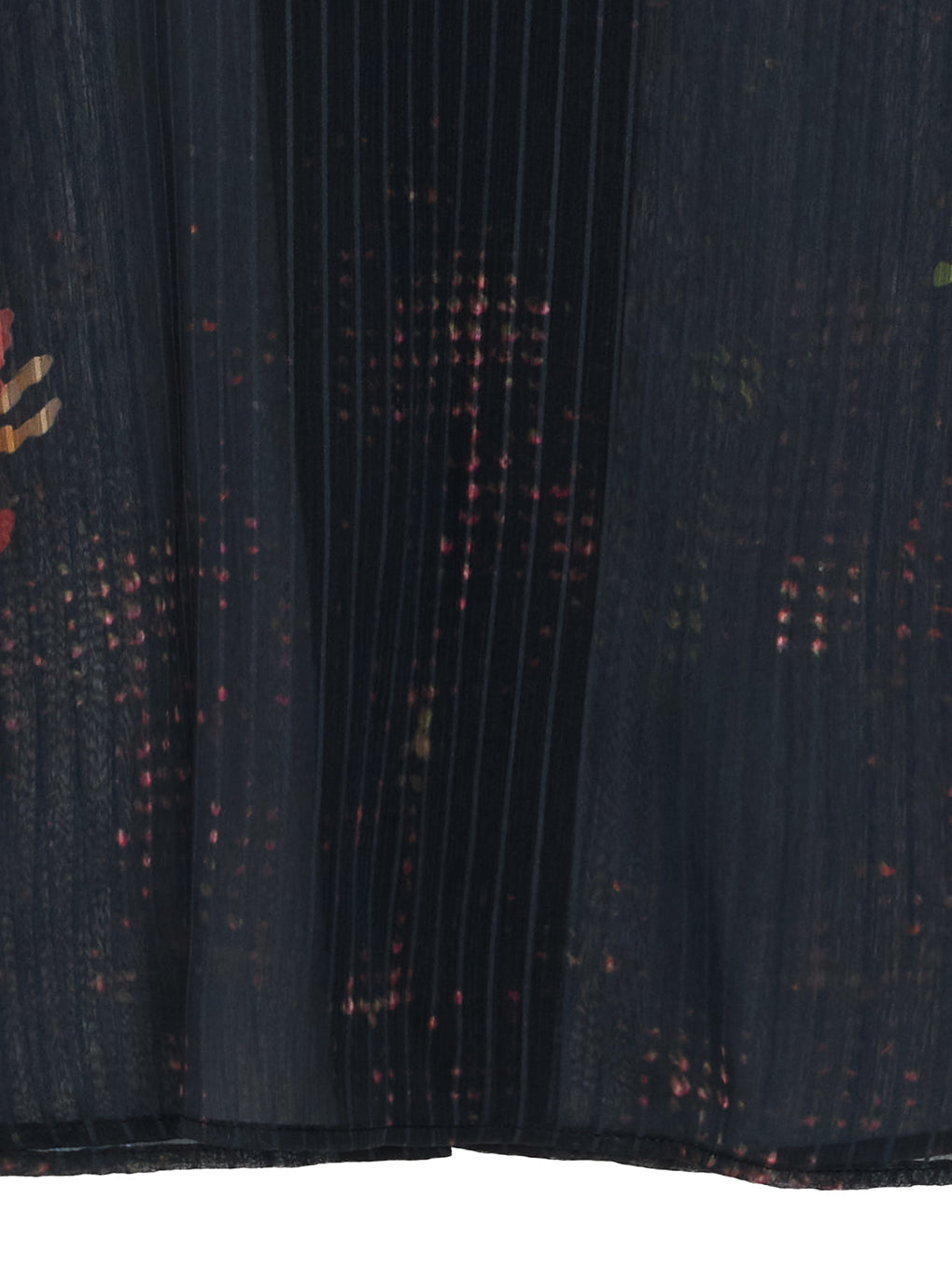 JACQUARD FLOWER PATTERN SHEER BLOUSE