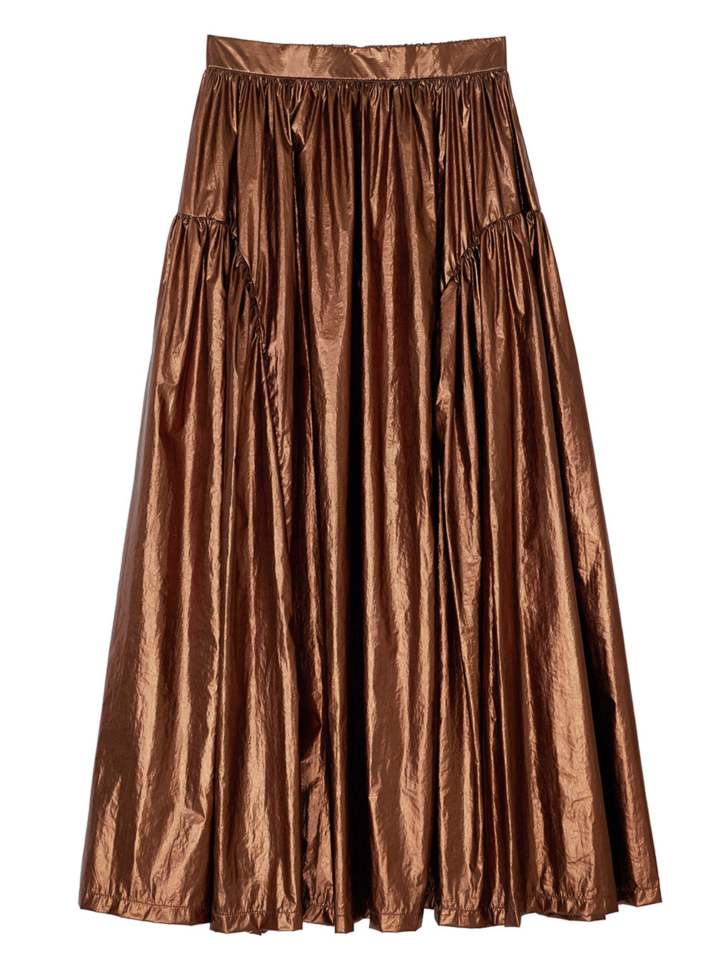 METALLIC VOLUME FLARE SKIRT