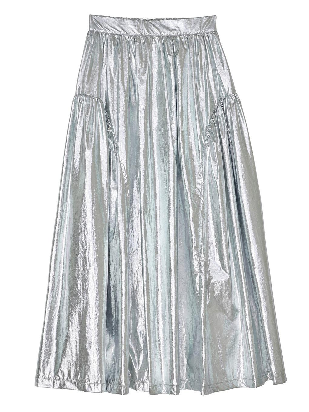 METALLIC VOLUME FLARE SKIRT