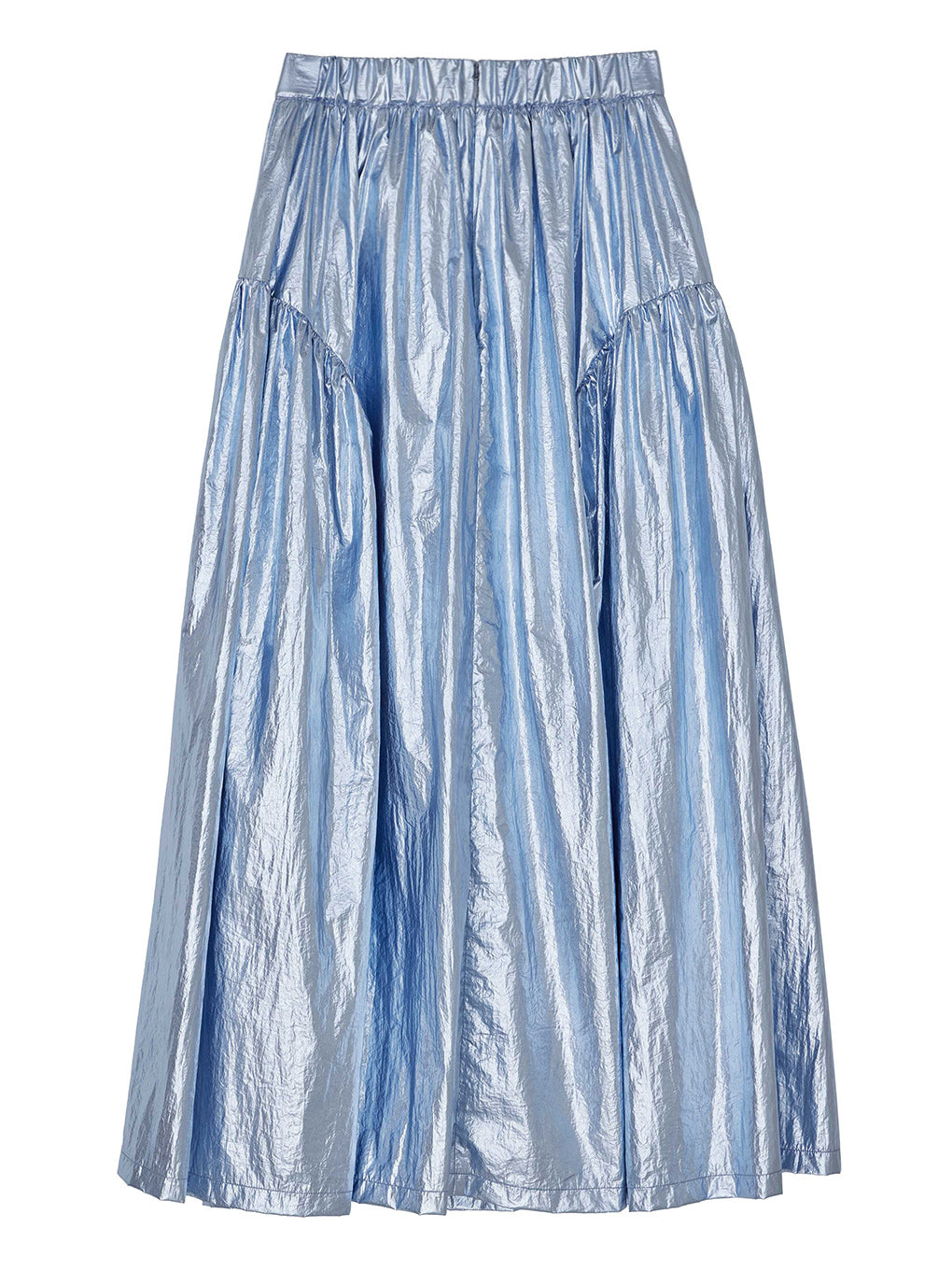METALLIC VOLUME FLARE SKIRT