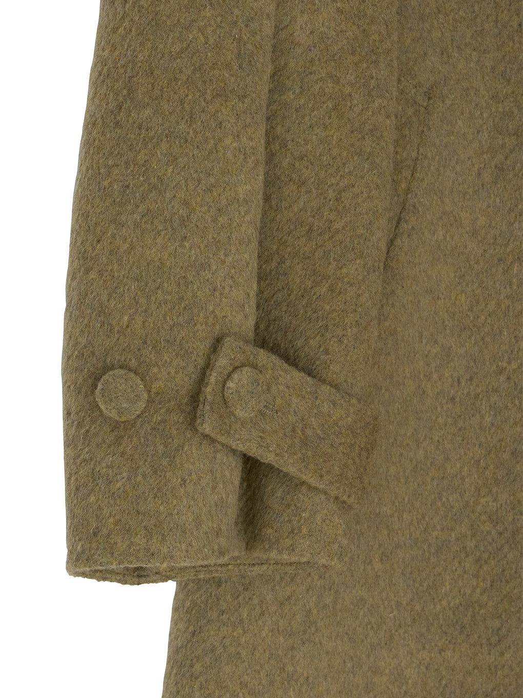 UND BIG ROUND COLLAR WOOL LONG COAT
