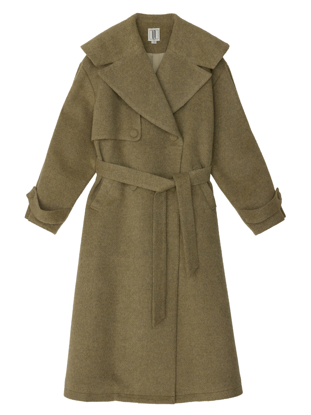 UND BIG ROUND COLLAR WOOL LONG COAT