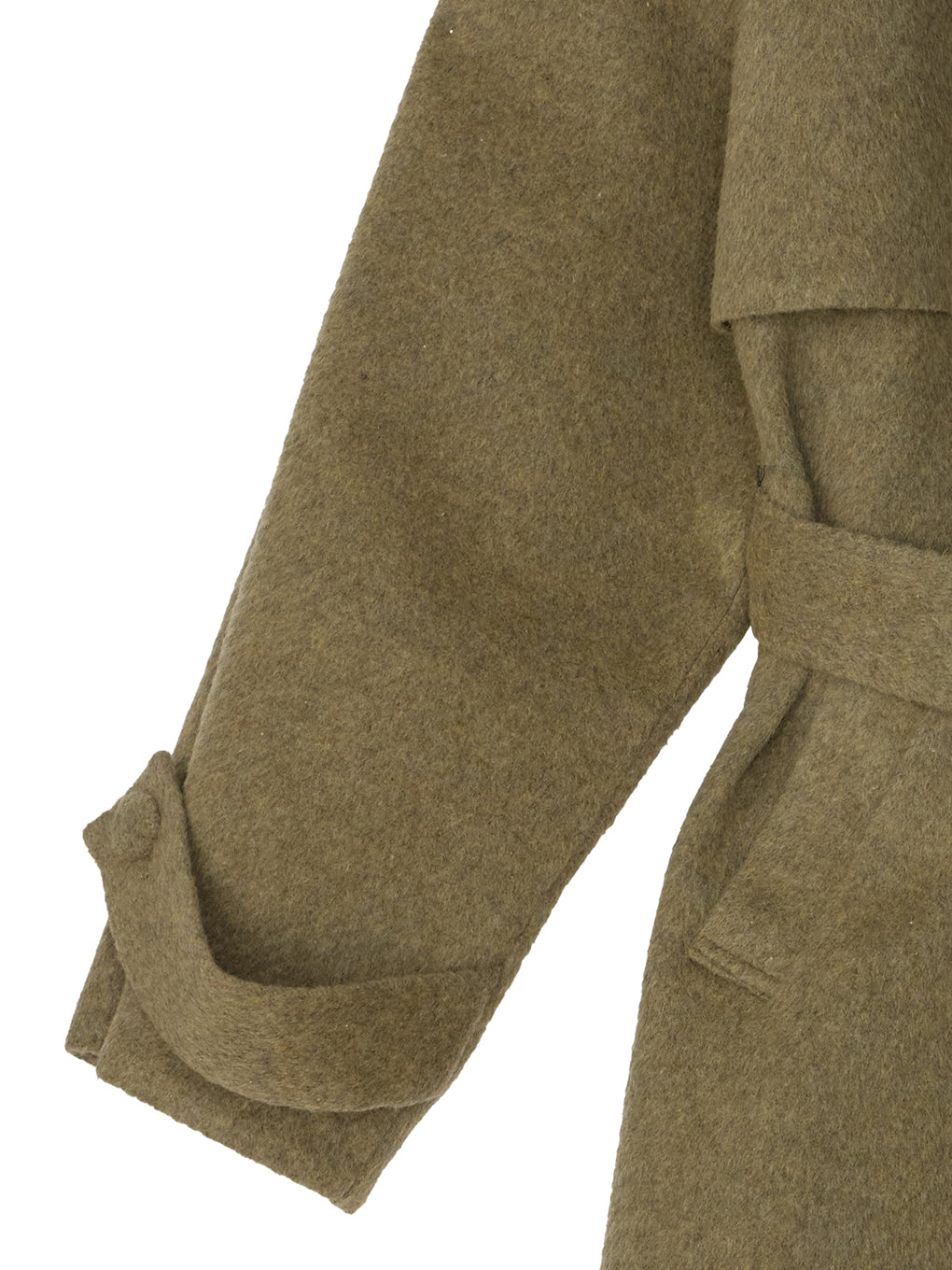 UND BIG ROUND COLLAR WOOL LONG COAT