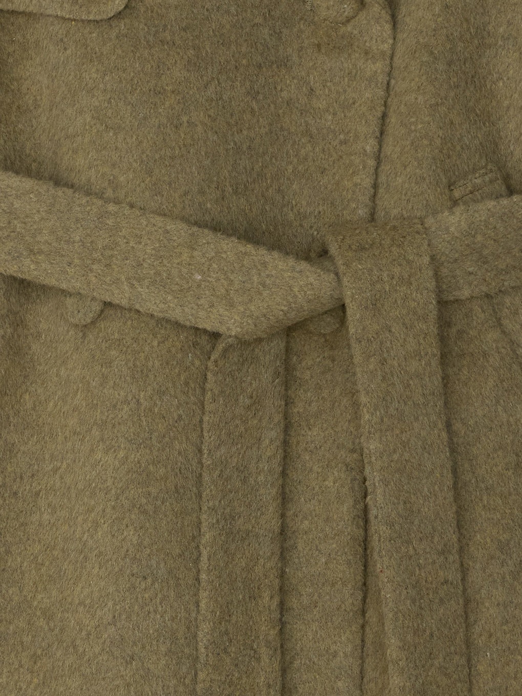 UND BIG ROUND COLLAR WOOL LONG COAT