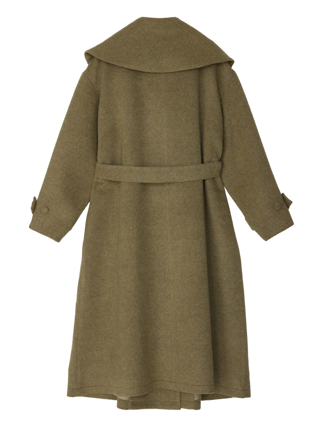 UND BIG ROUND COLLAR WOOL LONG COAT