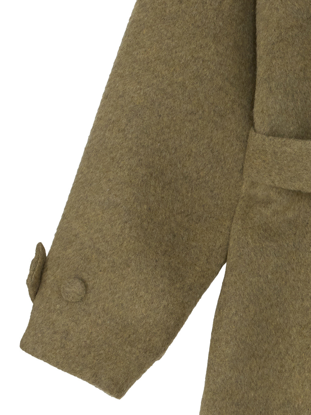 UND BIG ROUND COLLAR WOOL LONG COAT