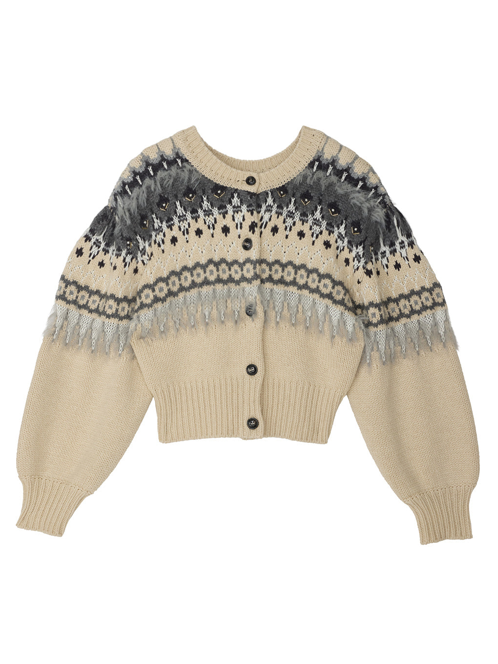 UND 2WAY LADY NORDIC KNIT CARDIGAN