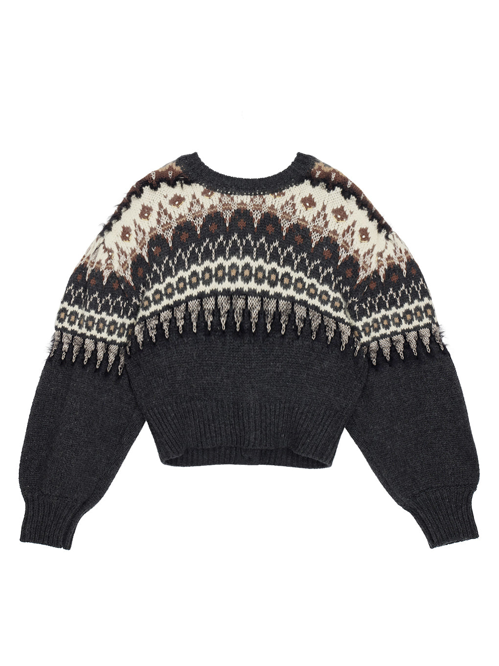 UND 2WAY LADY NORDIC KNIT CARDIGAN