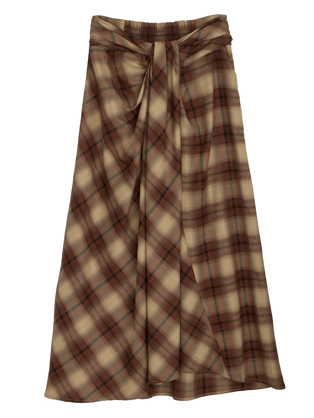 UND DRAPE CHECK SKIRT