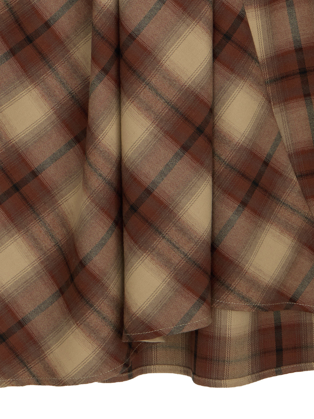 UND DRAPE CHECK SKIRT