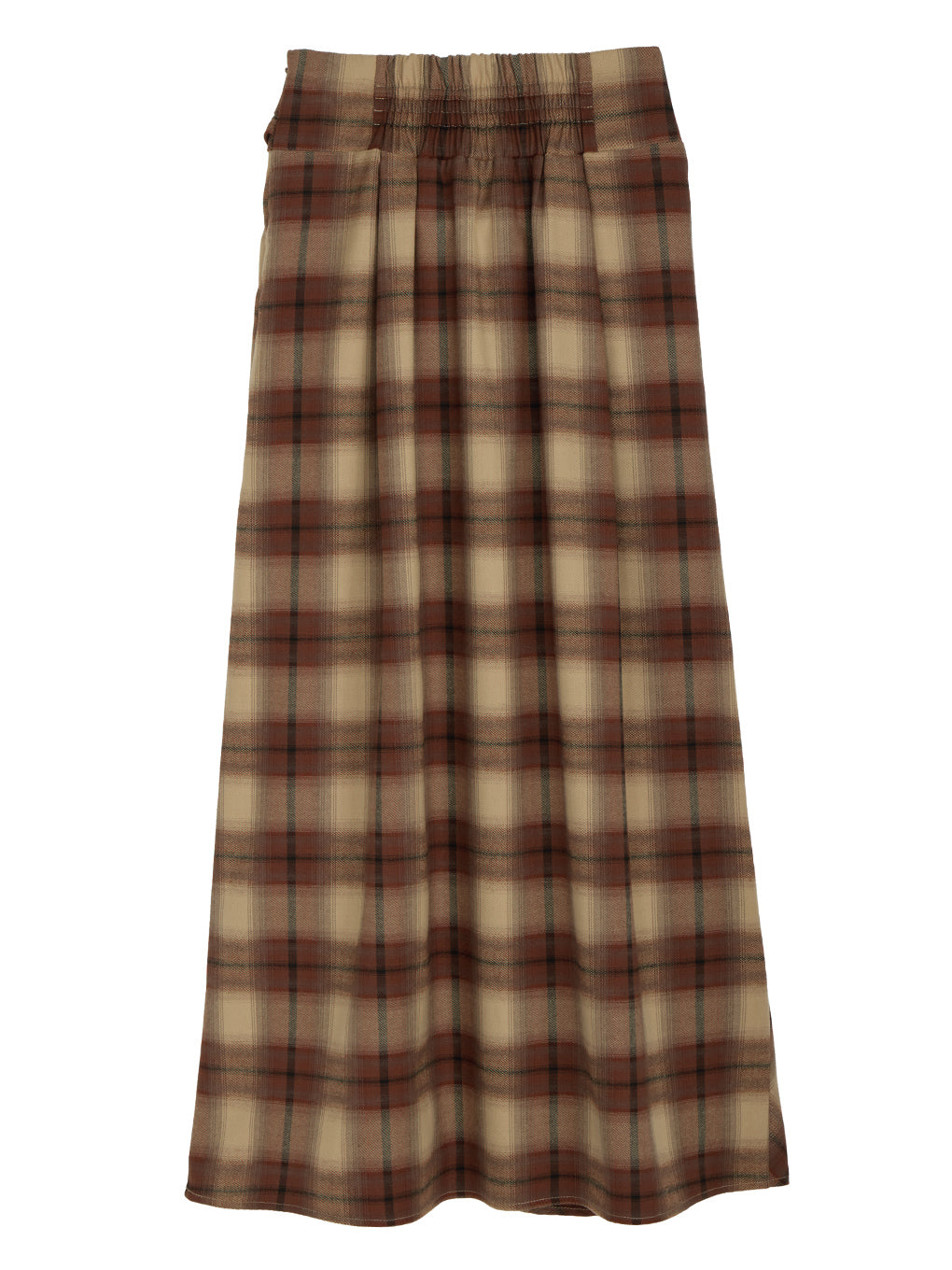UND DRAPE CHECK SKIRT