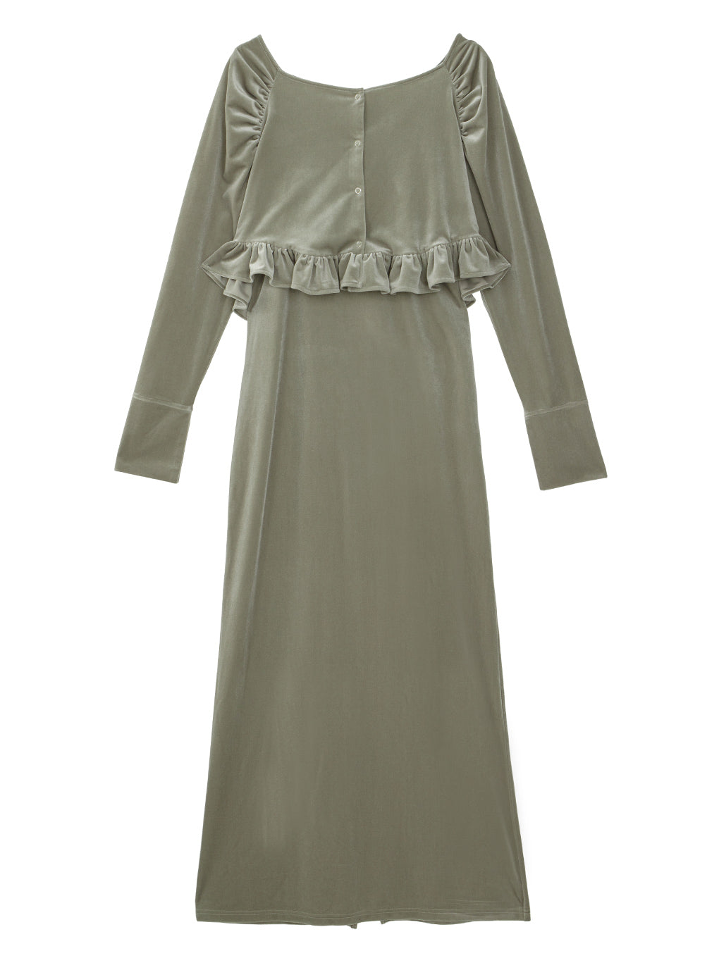 UND OFF SHOULDER VELOUR CARDIGAN SET DRESS