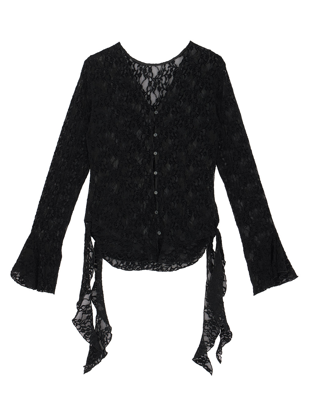 UND 2WAY CUT LACE FRILL TOP