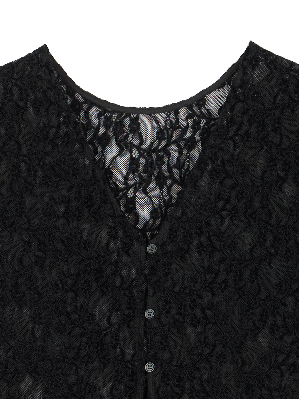 UND 2WAY CUT LACE FRILL TOP