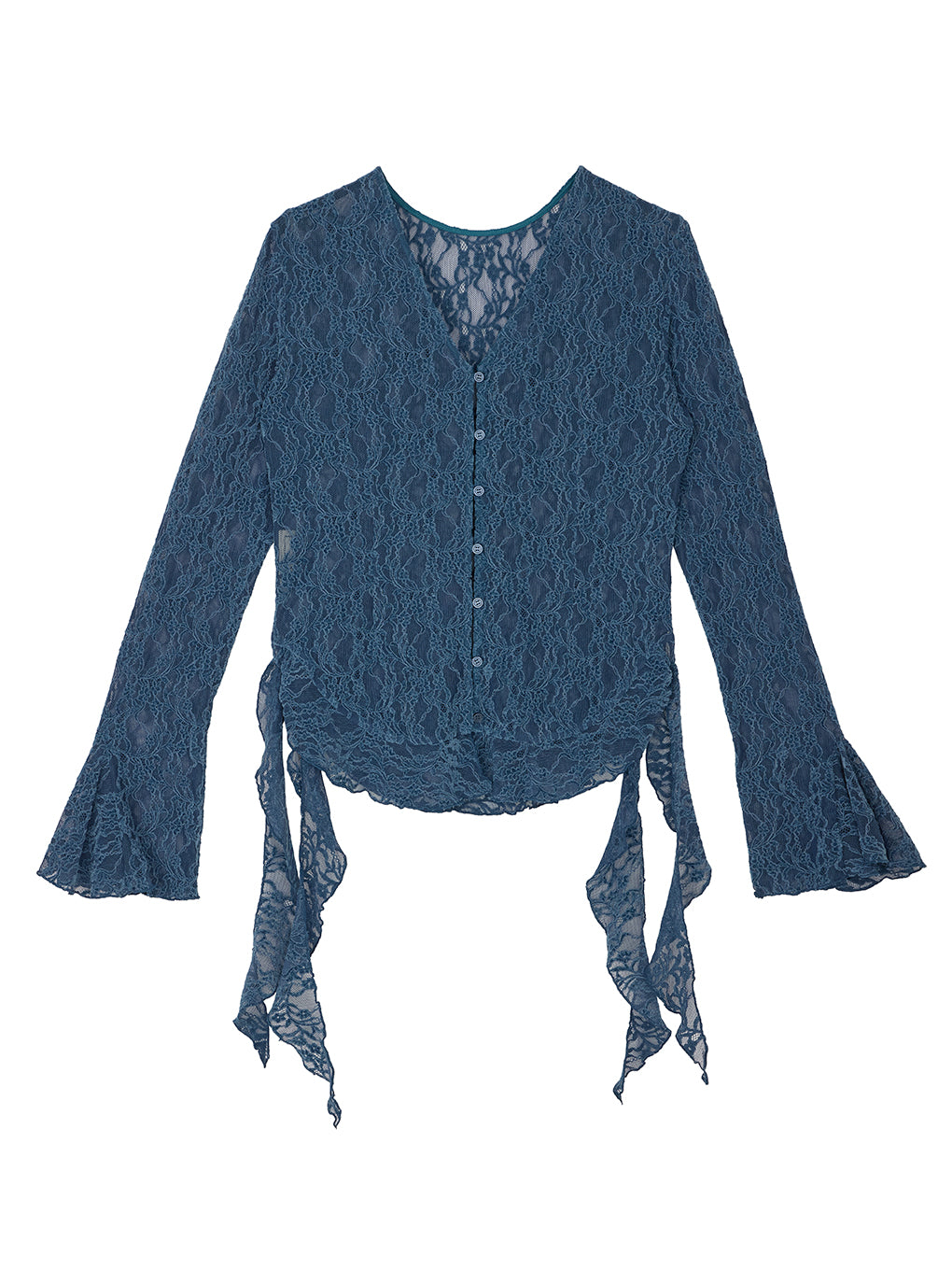 UND 2WAY CUT LACE FRILL TOP
