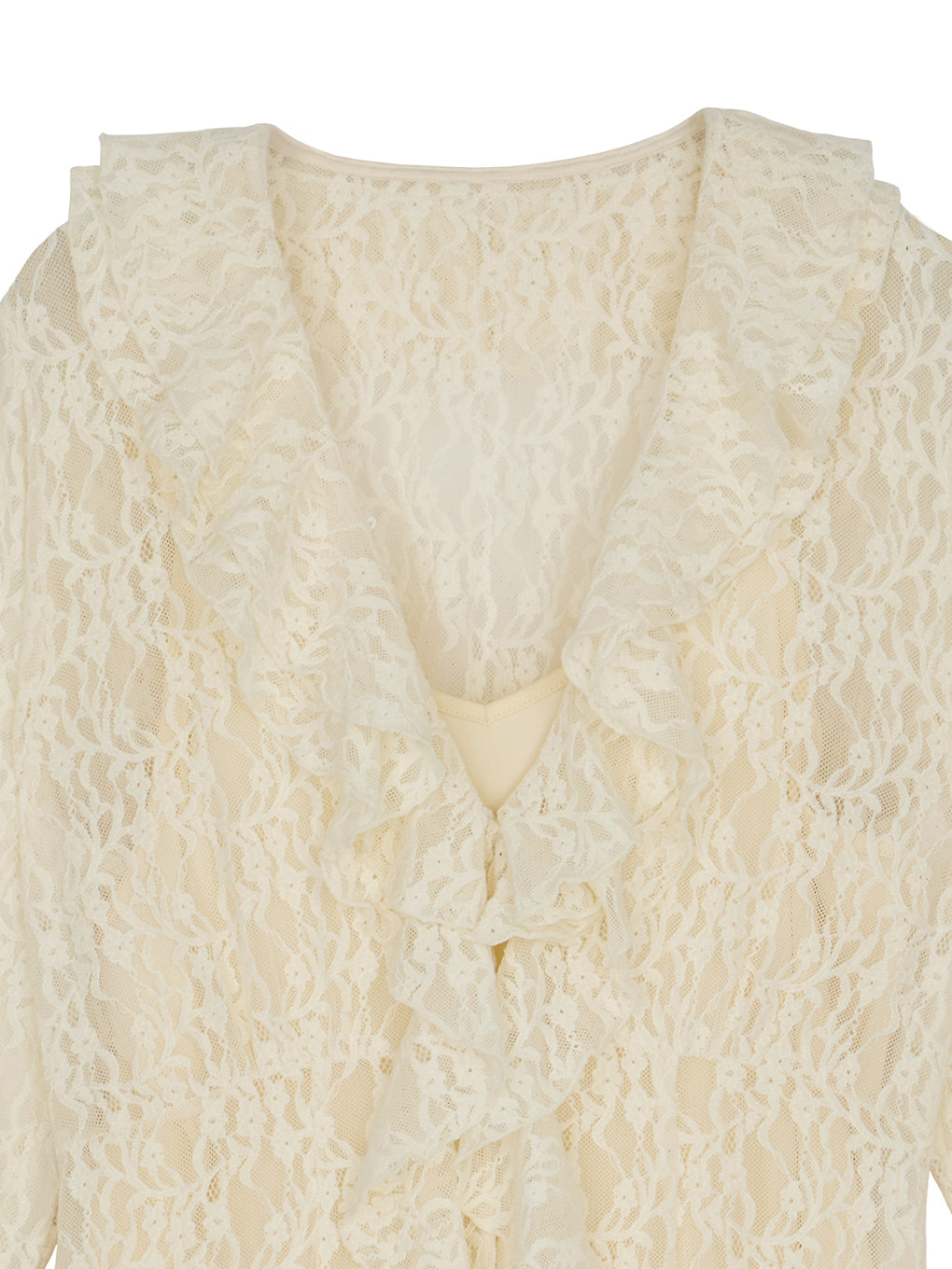 UND 2WAY CUT LACE FRILL DRESS