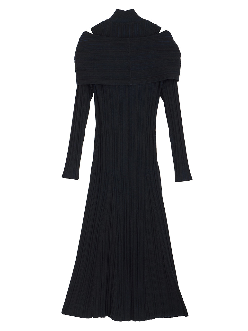 UND RANDOM RIB OFF SHOULDER KNIT DRESS