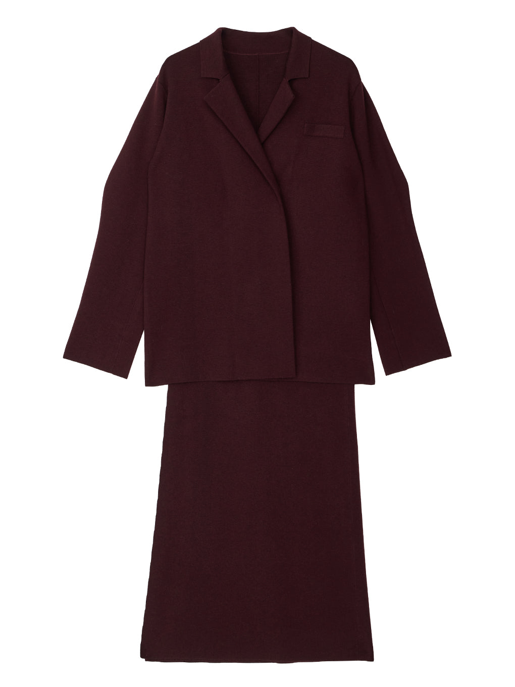 UND JACKET WINDING SKIRT KNIT SET DRESS