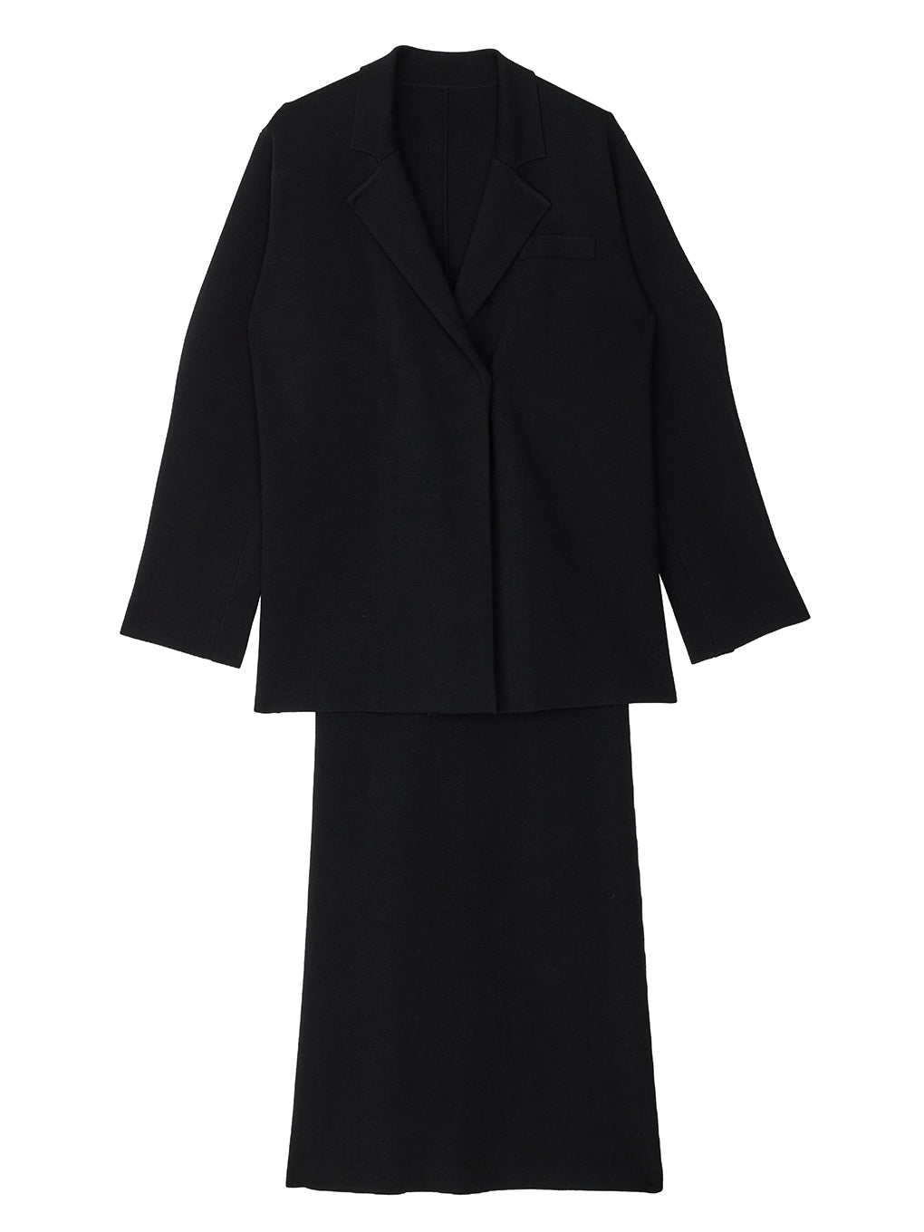 UND JACKET WINDING SKIRT KNIT SET DRESS